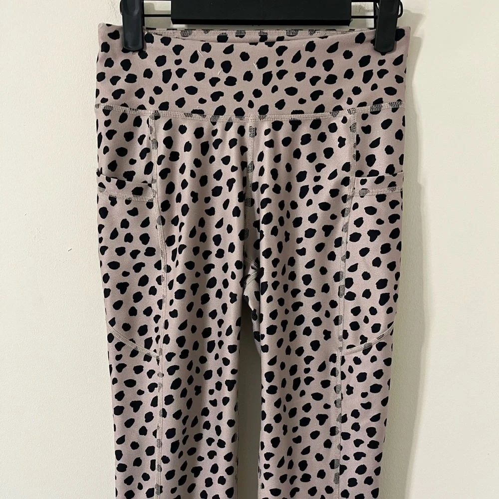 Gilly Hicks Find Your Happy Place Brown Leopard Print Pocket High Rise Leggings - Picture 5 of 12